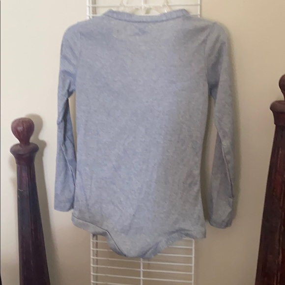 Gray button down onesie - Picture 2 of 2